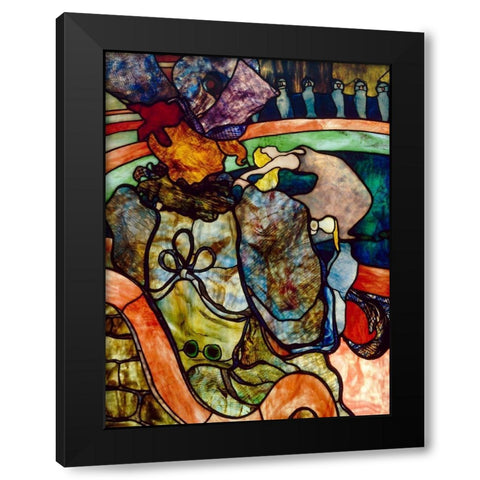 At the New Circus, Papa Chrysanthemum Black Modern Wood Framed Art Print with Double Matting by Toulouse-Lautrec, Henri de