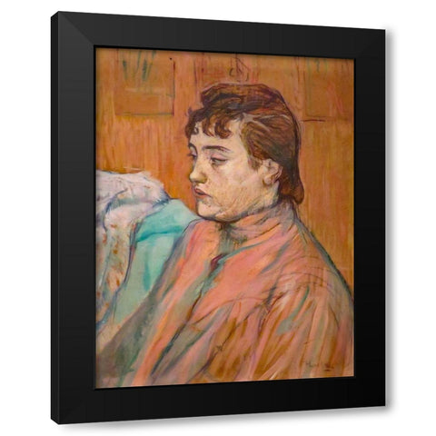 The Streetwalker Black Modern Wood Framed Art Print with Double Matting by Toulouse-Lautrec, Henri de