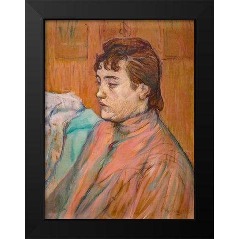 The Streetwalker Black Modern Wood Framed Art Print by Toulouse-Lautrec, Henri de