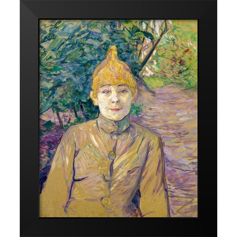 The Streetwalker 1891 Black Modern Wood Framed Art Print by Toulouse-Lautrec, Henri de