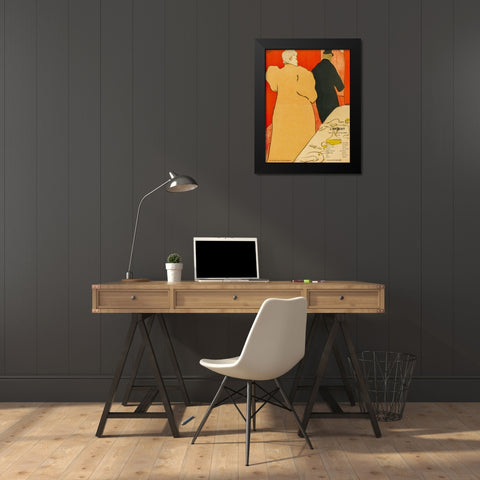 LArgent Black Modern Wood Framed Art Print by Toulouse-Lautrec, Henri de