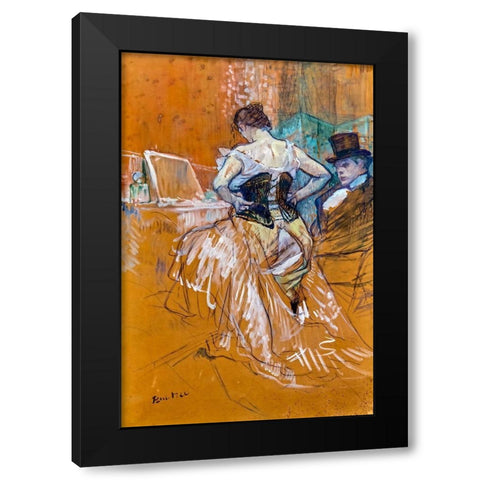 Conquest of passage Black Modern Wood Framed Art Print by Toulouse-Lautrec, Henri de