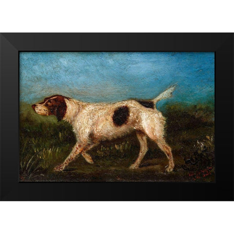 La Gousse Black Modern Wood Framed Art Print by Toulouse-Lautrec, Henri de