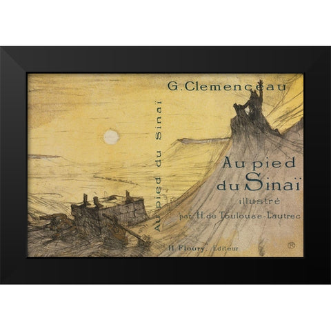 Au pied du Sinai Couverture Black Modern Wood Framed Art Print by Toulouse-Lautrec, Henri de