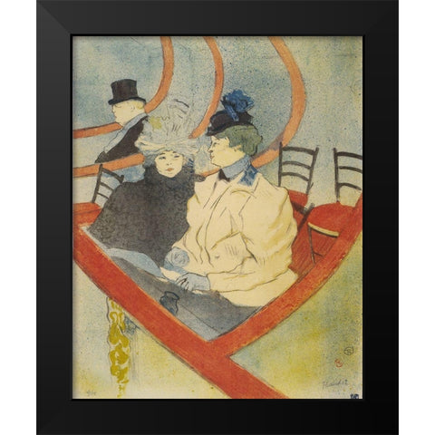 The great lodge Black Modern Wood Framed Art Print by Toulouse-Lautrec, Henri de