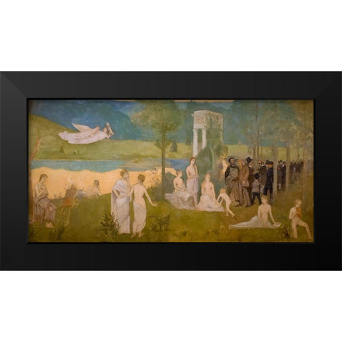 The Sacred Grove Black Modern Wood Framed Art Print by Toulouse-Lautrec, Henri de
