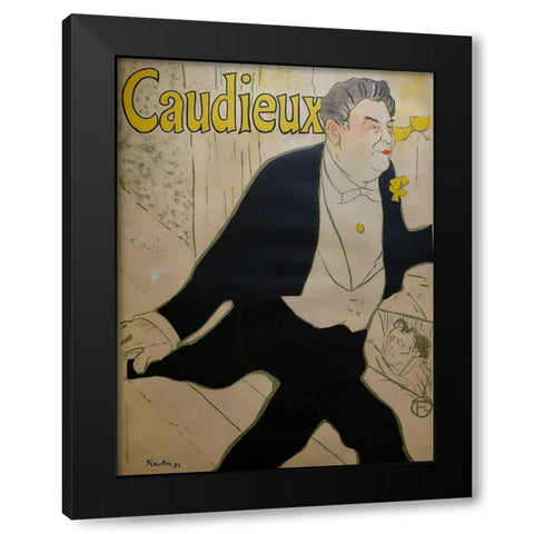 Caudieux Black Modern Wood Framed Art Print with Double Matting by Toulouse-Lautrec, Henri de