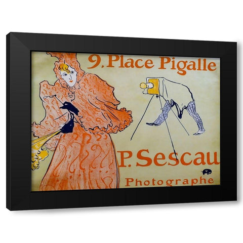 The Photographer Sescau Black Modern Wood Framed Art Print with Double Matting by Toulouse-Lautrec, Henri de