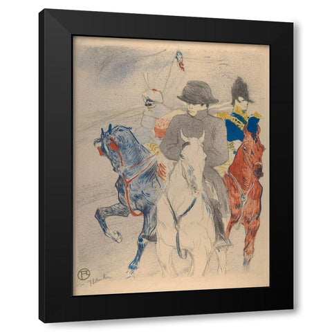 Napoleon Black Modern Wood Framed Art Print by Toulouse-Lautrec, Henri de