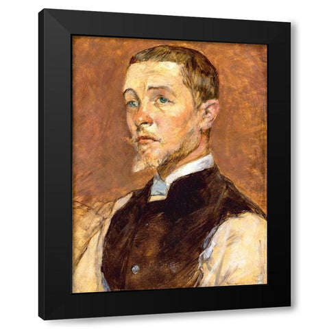 Albert Rene Grenier Black Modern Wood Framed Art Print by Toulouse-Lautrec, Henri de