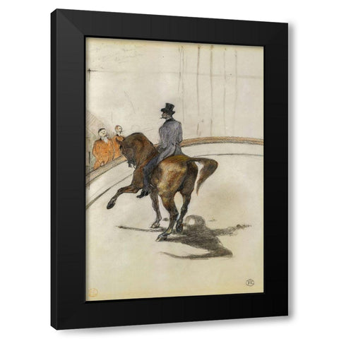 At the Circus: The Spanish Walk Black Modern Wood Framed Art Print with Double Matting by Toulouse-Lautrec, Henri de