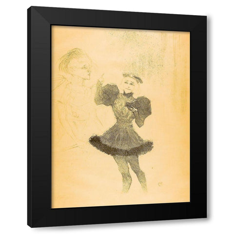 Lender and Lavalliere, in Le Fils de LAretin Black Modern Wood Framed Art Print with Double Matting by Toulouse-Lautrec, Henri de