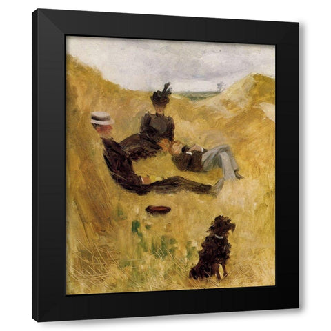 Party in the Country Black Modern Wood Framed Art Print with Double Matting by Toulouse-Lautrec, Henri de