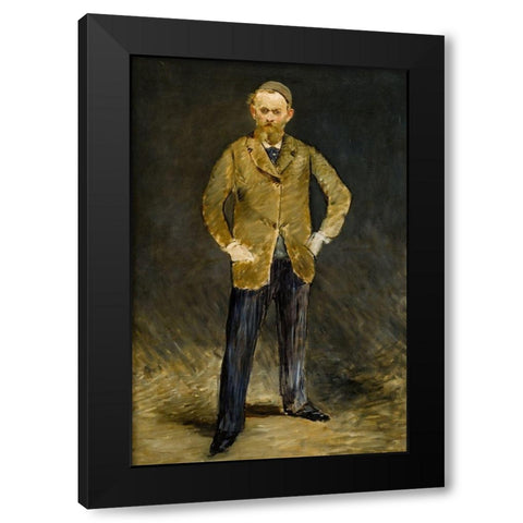 Self-Portrait Black Modern Wood Framed Art Print with Double Matting by Manet, Edouard