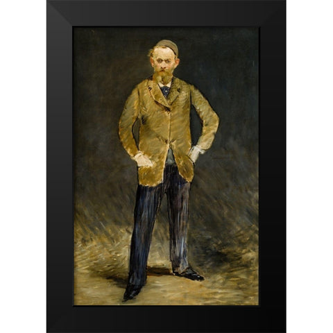 Self-Portrait Black Modern Wood Framed Art Print by Manet, Edouard