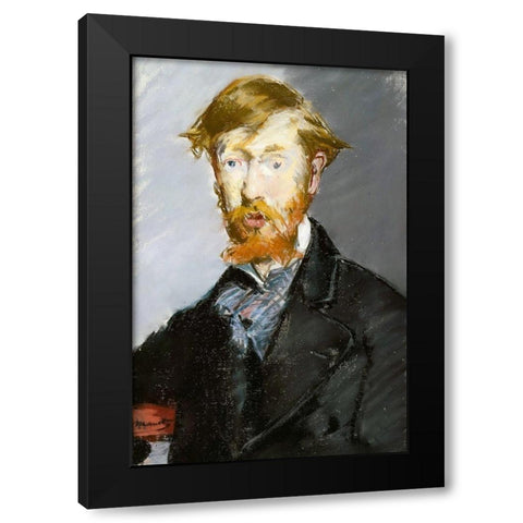 George Moore Black Modern Wood Framed Art Print by Manet, Edouard