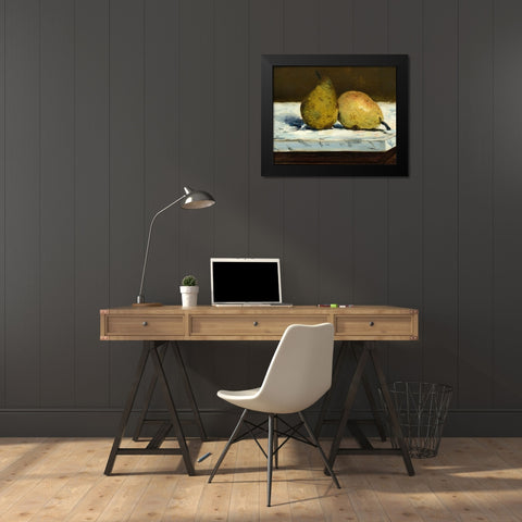 Pears Black Modern Wood Framed Art Print by Manet, Edouard