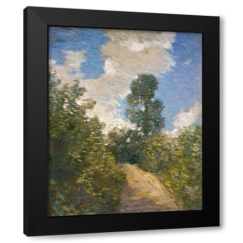 Back Road Black Modern Wood Framed Art Print with Double Matting by Weir, J Alden