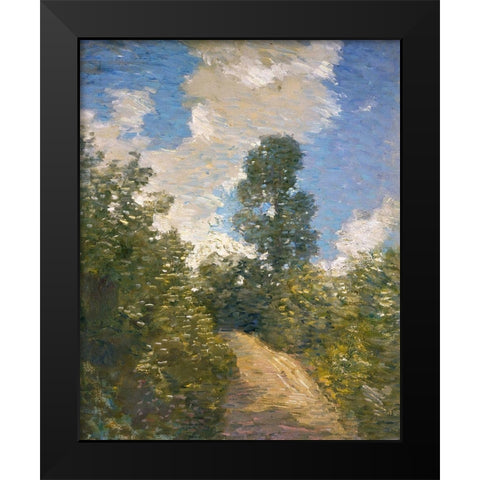 Back Road Black Modern Wood Framed Art Print by Weir, J Alden