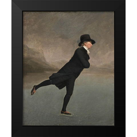 The Skating Minister Black Modern Wood Framed Art Print by Raeburn, Henry