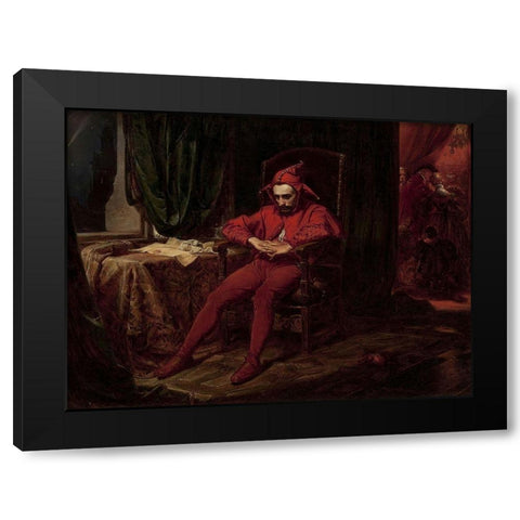 Stanczyk Black Modern Wood Framed Art Print with Double Matting by Matejko, Jan