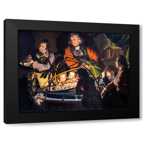 The Orrery Black Modern Wood Framed Art Print by Wright, Joseph