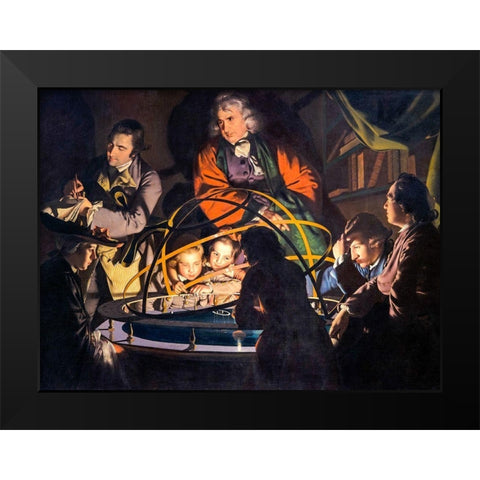 The Orrery Black Modern Wood Framed Art Print by Wright, Joseph