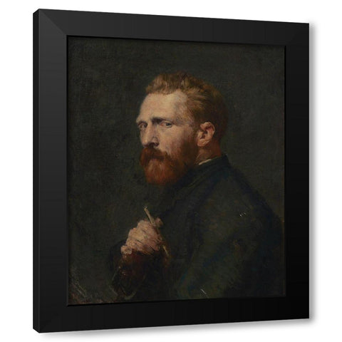 Vincent van Gogh Black Modern Wood Framed Art Print with Double Matting by Russell, John Peter