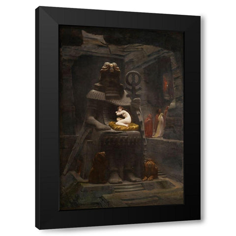 Bride of Belus Black Modern Wood Framed Art Print by Motte, Henri