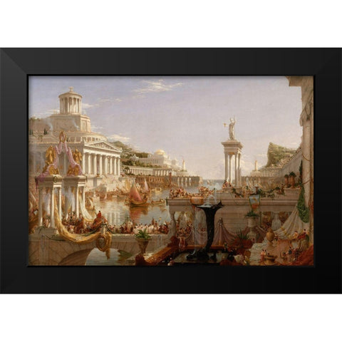 The Consummation The Course of the Empire Black Modern Wood Framed Art Print by Cole, Thomas
