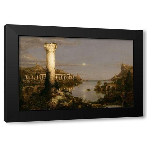The Course of Empire Desolation Black Modern Wood Framed Art Print by Cole, Thomas