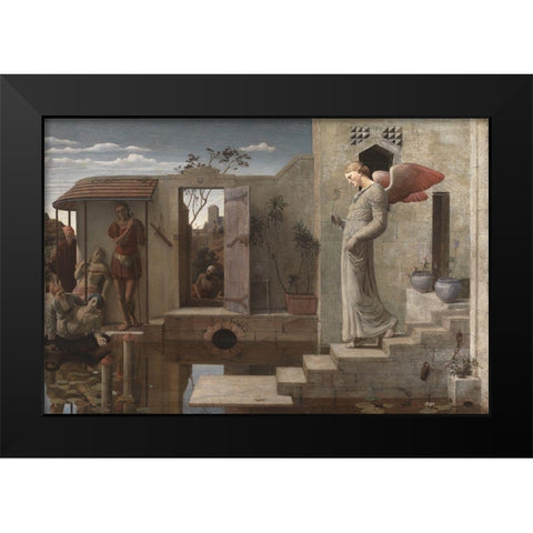 The Pool of Bethesda Black Modern Wood Framed Art Print by Bateman, Robert