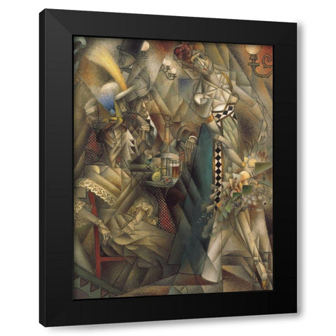 Dancer in a Cafe Black Modern Wood Framed Art Print by Metzinger, Jean