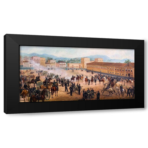 Proclamation of the Republic Black Modern Wood Framed Art Print with Double Matting by Calixto, Benedito