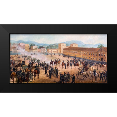 Proclamation of the Republic Black Modern Wood Framed Art Print by Calixto, Benedito