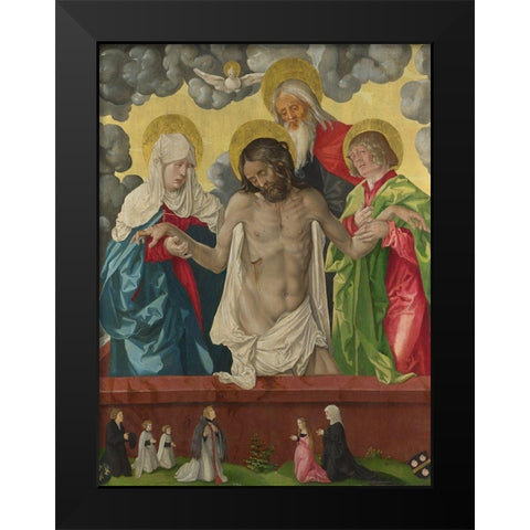 The Trinity and Mystic Pieta Black Modern Wood Framed Art Print by Baldung, Hans