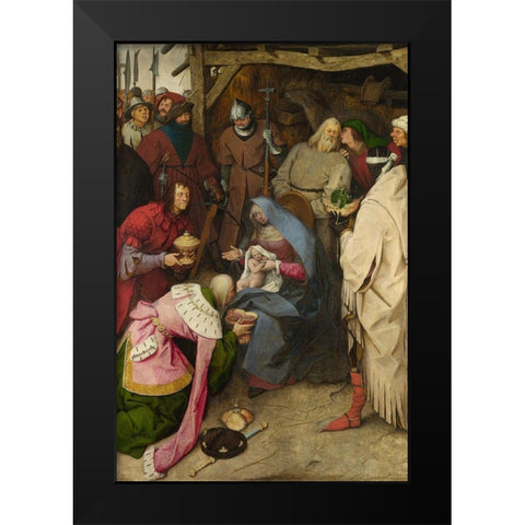 The Adoration of the Kings Black Modern Wood Framed Art Print by Bruegel the Elder, Pieter