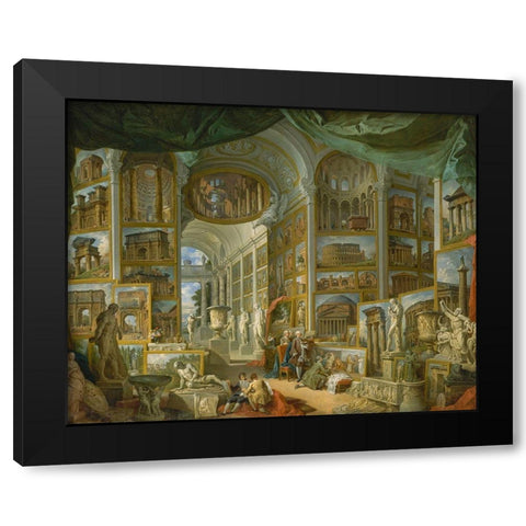 Ancient Rome Black Modern Wood Framed Art Print by Panini, Giovanni