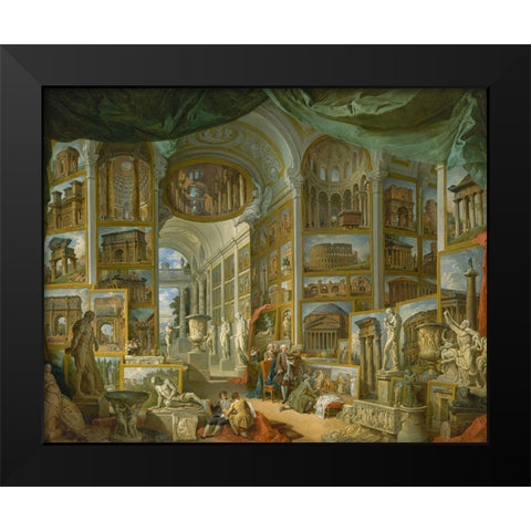 Ancient Rome Black Modern Wood Framed Art Print by Panini, Giovanni