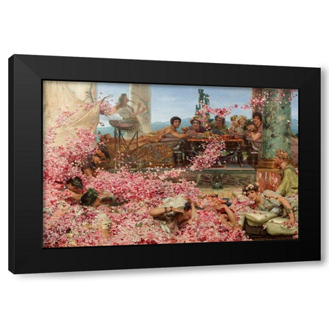 The Roses of Heliogabalus Black Modern Wood Framed Art Print by Alma-Tadema, Sir Lawrence