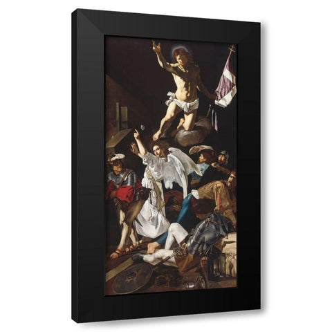 The Resurrection Black Modern Wood Framed Art Print by CaravaggioÂ 