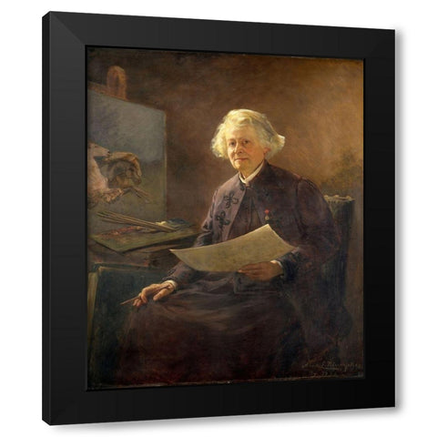 Rosa Bonheur Black Modern Wood Framed Art Print with Double Matting by Klumpke, Anna Elizabeth