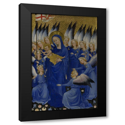 Wilton Diptych, right panel Black Modern Wood Framed Art Print by Unknown