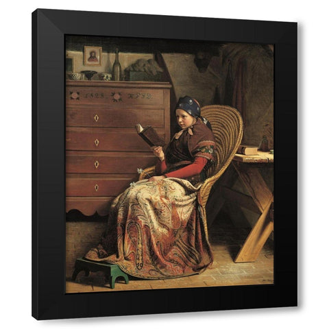 In a Pine Wood Black Modern Wood Framed Art Print by Dalsgaard, Christen