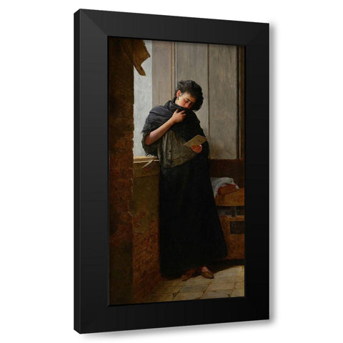 Longing at Saudade Black Modern Wood Framed Art Print with Double Matting by de Almeida Junior, Jose Ferraz