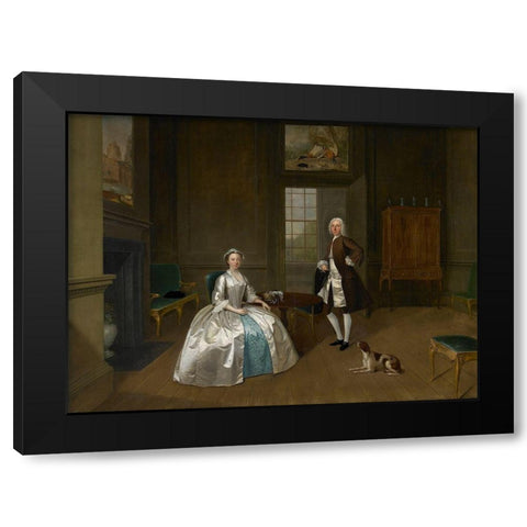 Mr. and Mrs. Atherton Black Modern Wood Framed Art Print with Double Matting by Devis, Arthur