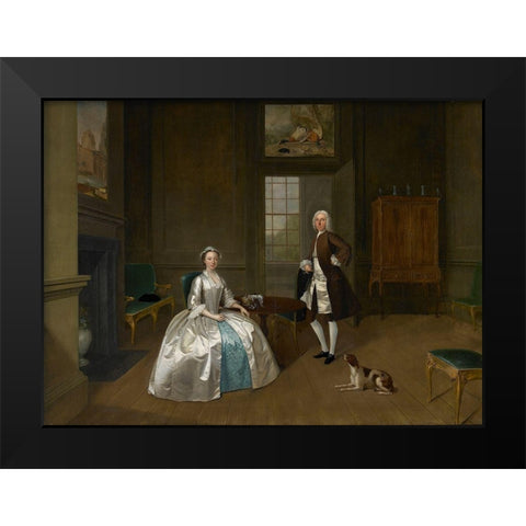 Mr. and Mrs. Atherton Black Modern Wood Framed Art Print by Devis, Arthur
