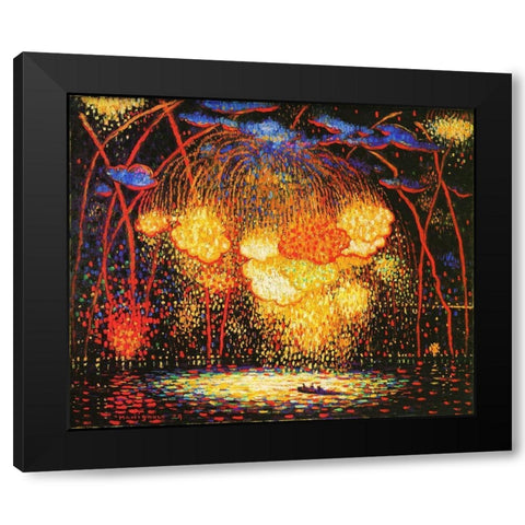 The Rocket Black Modern Wood Framed Art Print with Double Matting by Manigault, Edward Middleton