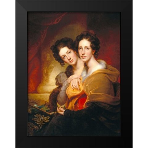 The Sisters Eleanor and Rosalba Peale Black Modern Wood Framed Art Print by Peale, Rembrandt