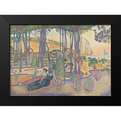 The Evening Air Black Modern Wood Framed Art Print by Cross, Henri-Edmond